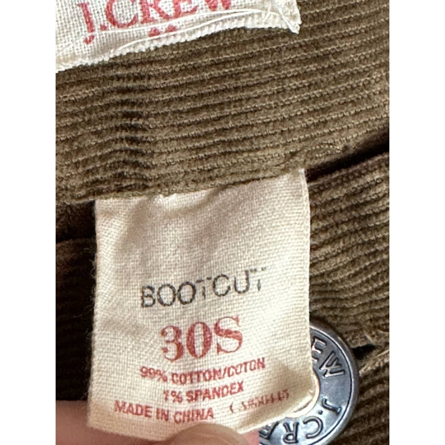 J. Crew Bootcut Corduroy Brown Flare Pants Size 30S