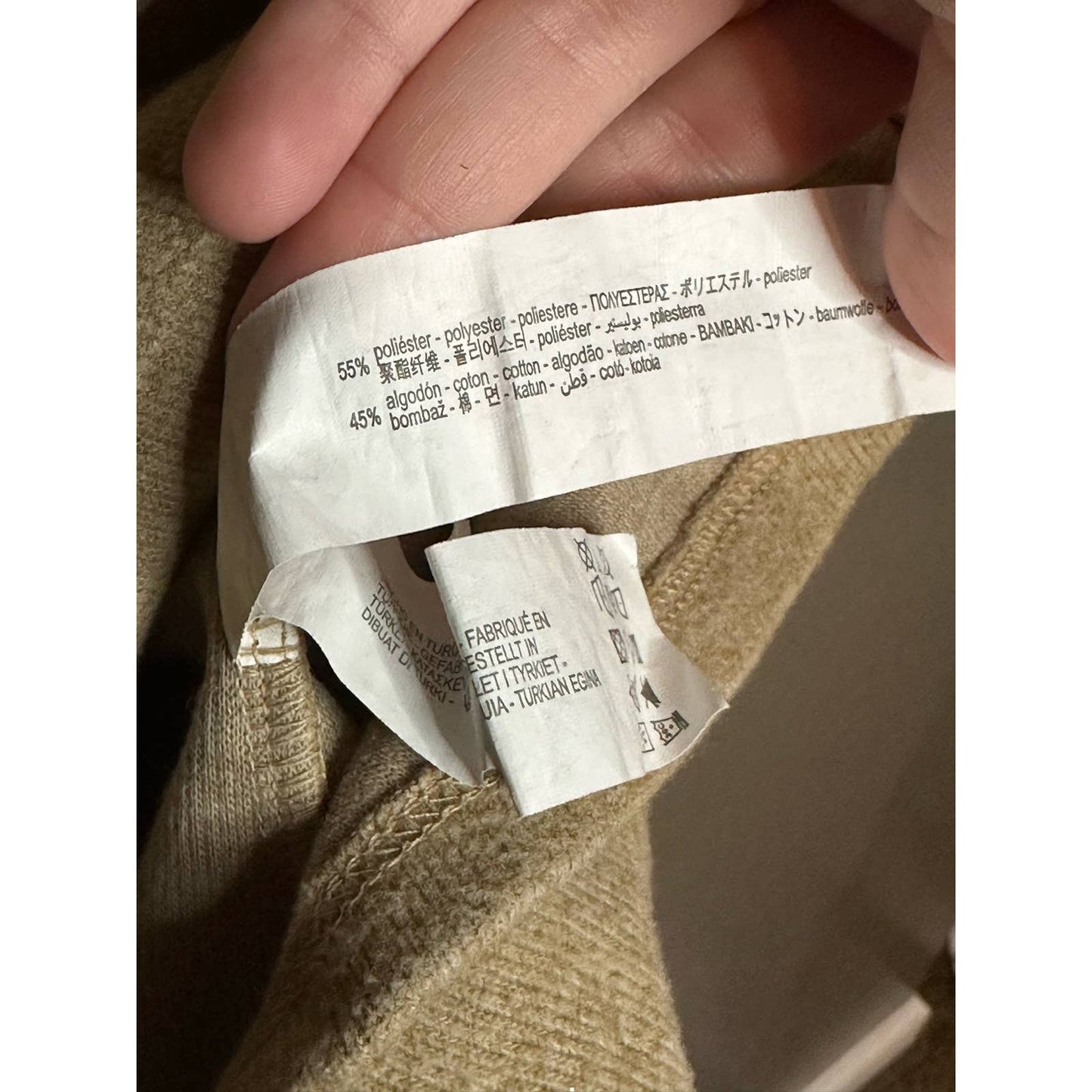Zara Tan Short Sleeve Polyester Cotton Thick Winter Dress Size Large