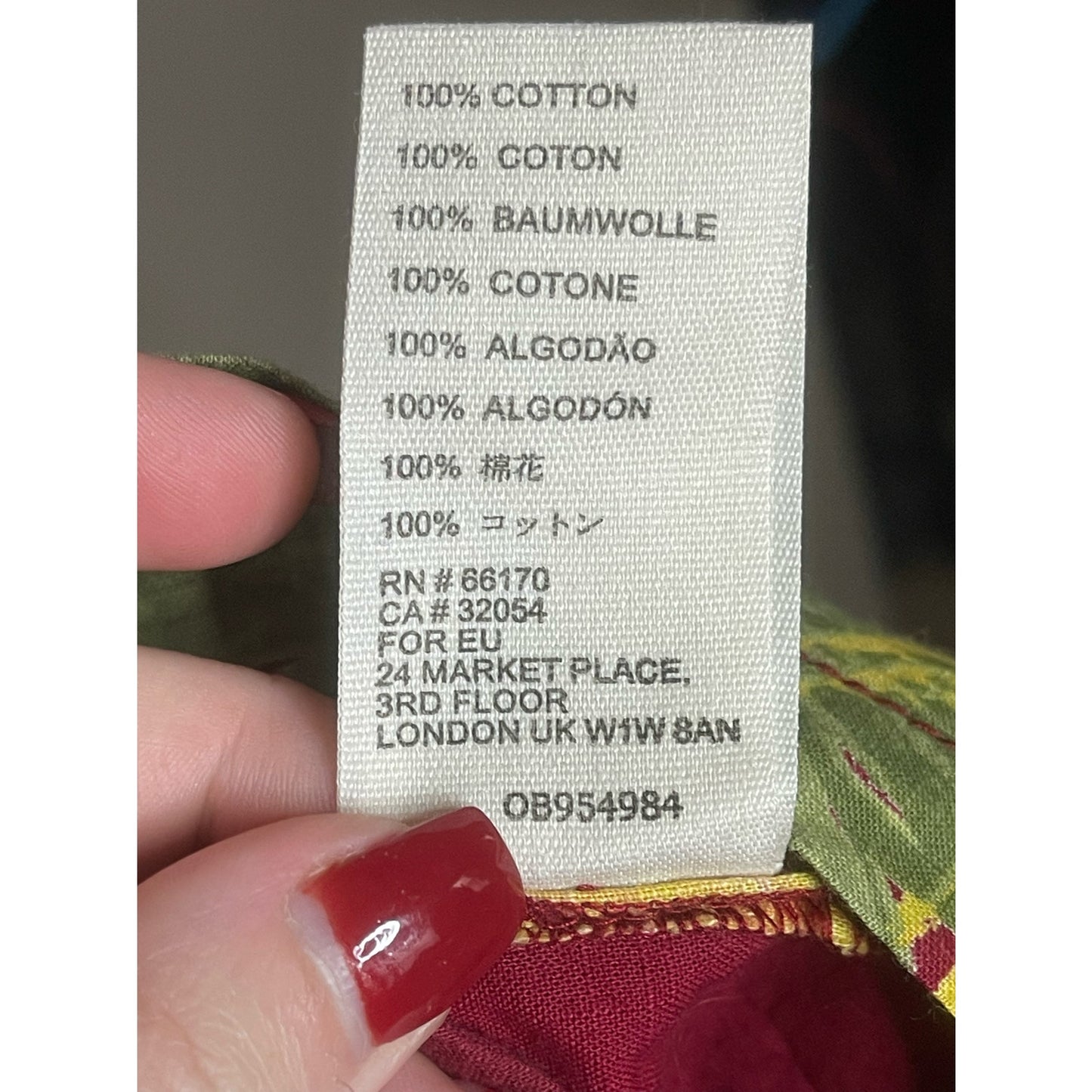 contents tag maroon hawaiian print romper