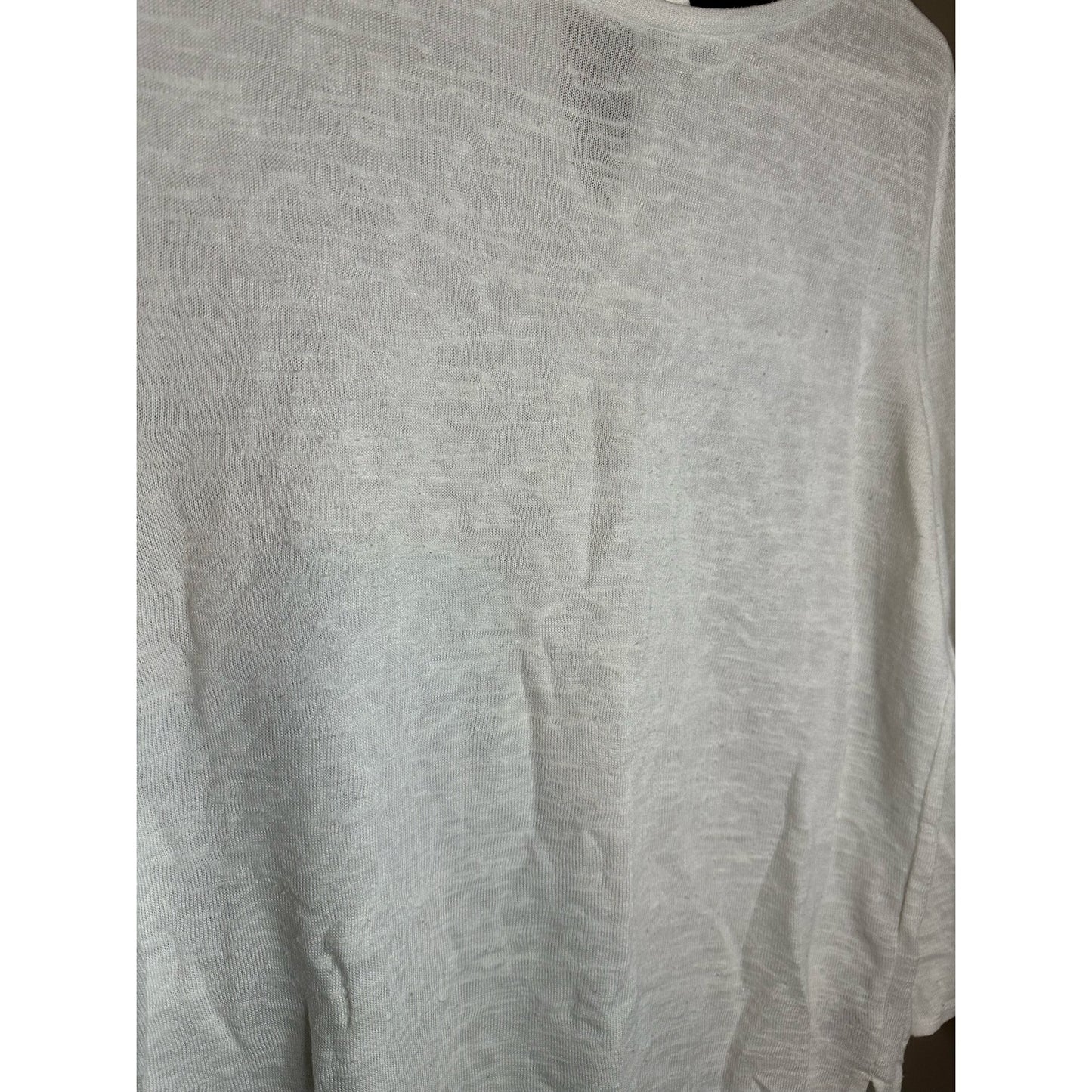 Sanctuary Bell Long Sleeves White Blouse Keyhole Size L