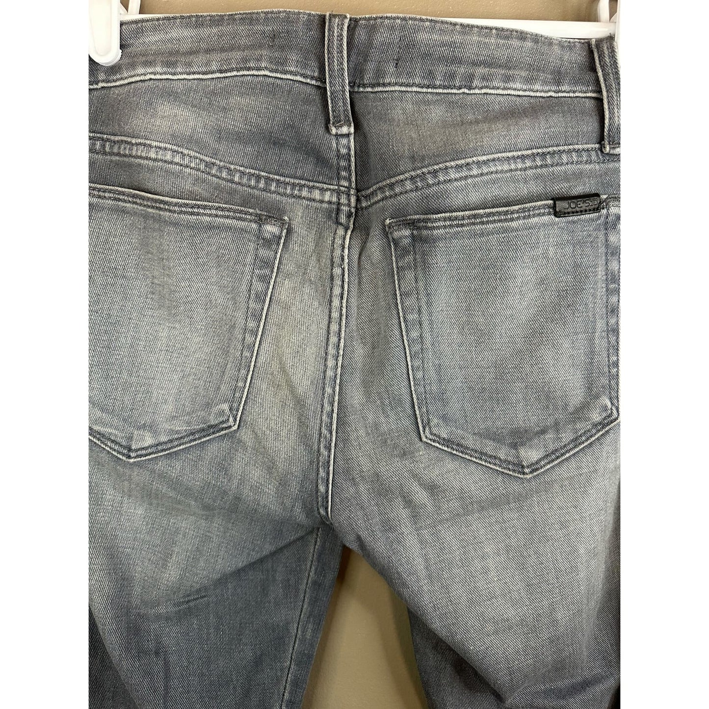 Joe’s Jeans Grey “The Icon” Mid Rise Skinny Ankle Scrunch Sides Size 25