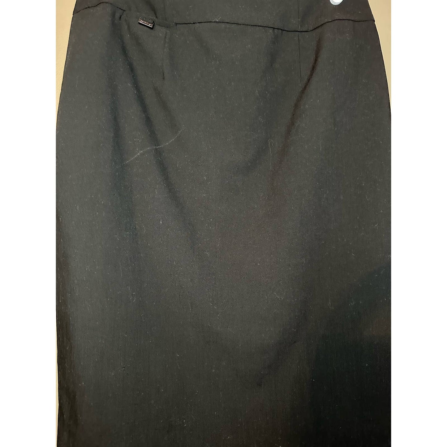 Calvin Klein Black Office Pencil Skirt Zip Up Size 8