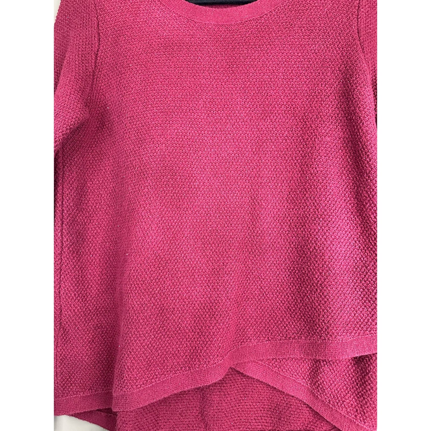 Madewell Red Maroon Long Sleeve Criss Cross Thick Knit Sweater size Medium