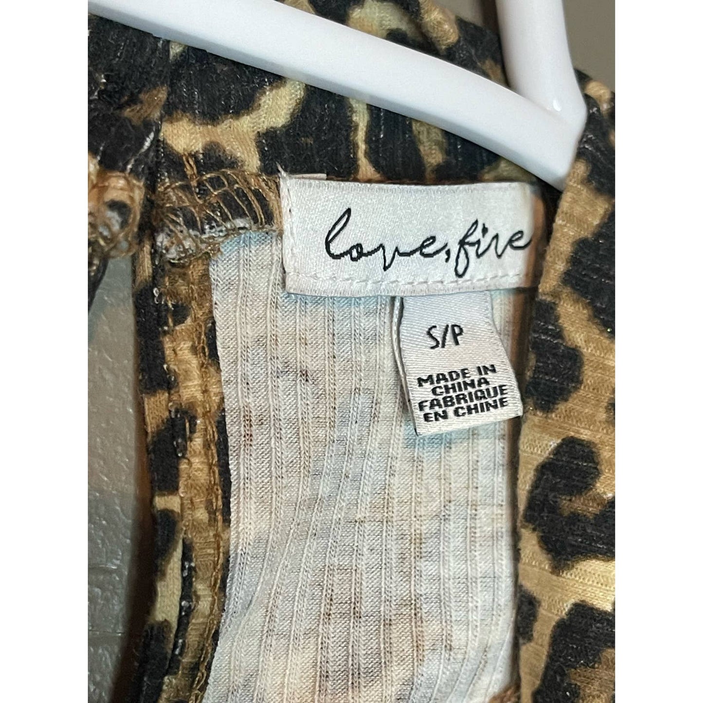 Love, Fire Nordstrom Cheetah Print Short Sleeve Bodycon Keyhole Dress Size S