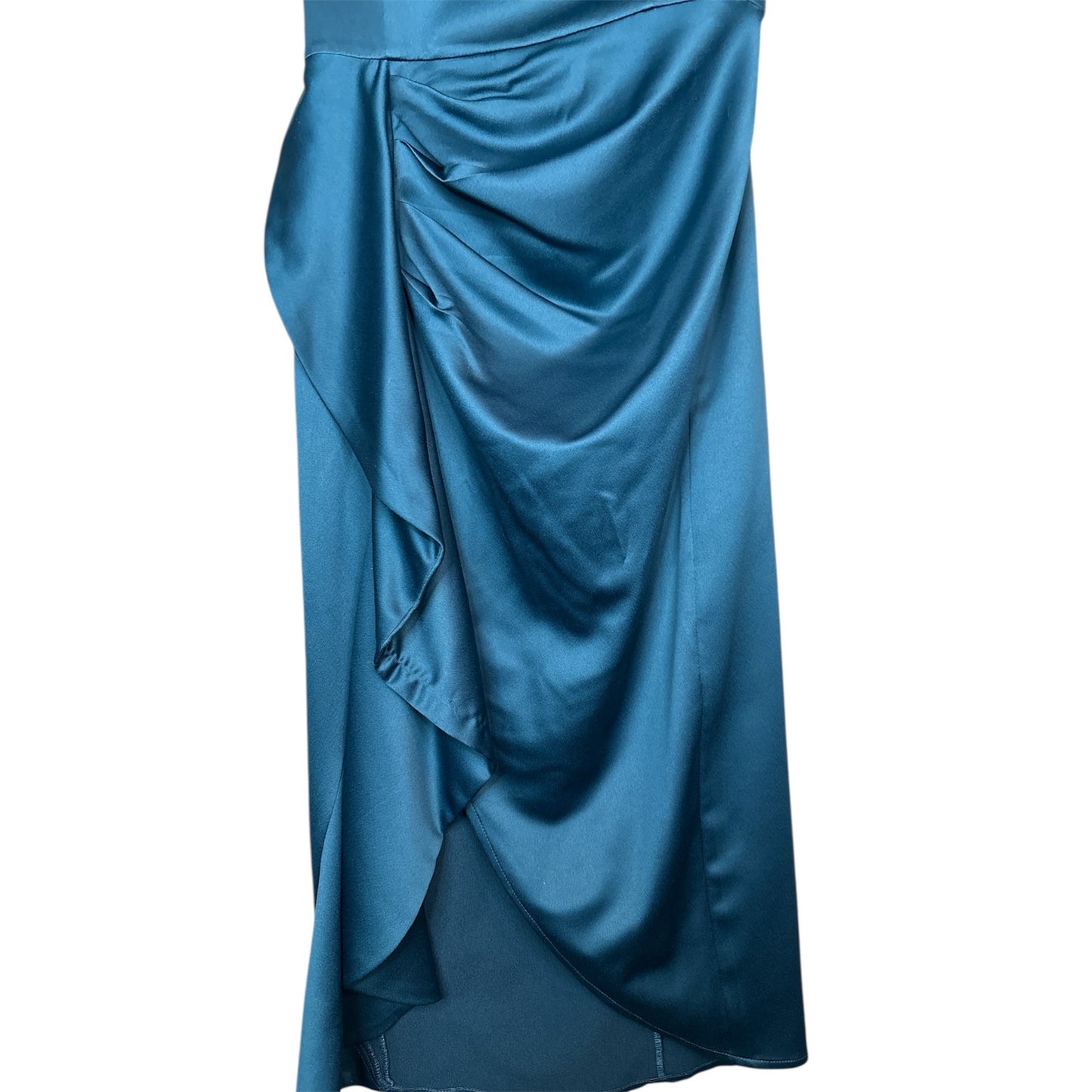 Lovers + Friends 'Melina Midi' Strapless Turquise Slit Bodycon Dress Size XS