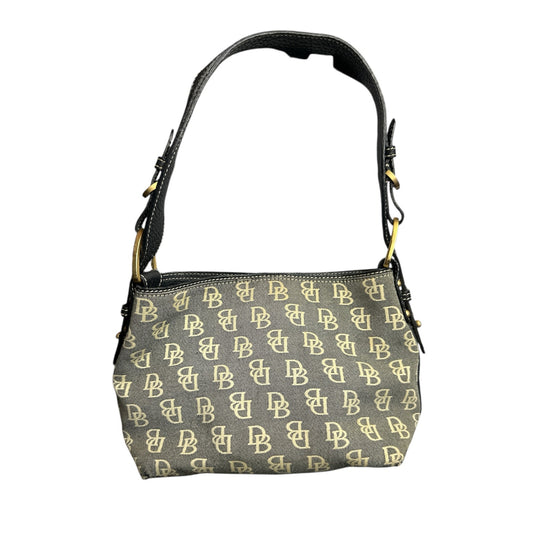 Dooney & Burke Signature Monogrammed Pattern Canvas Hobo Shoulder Strap Purse