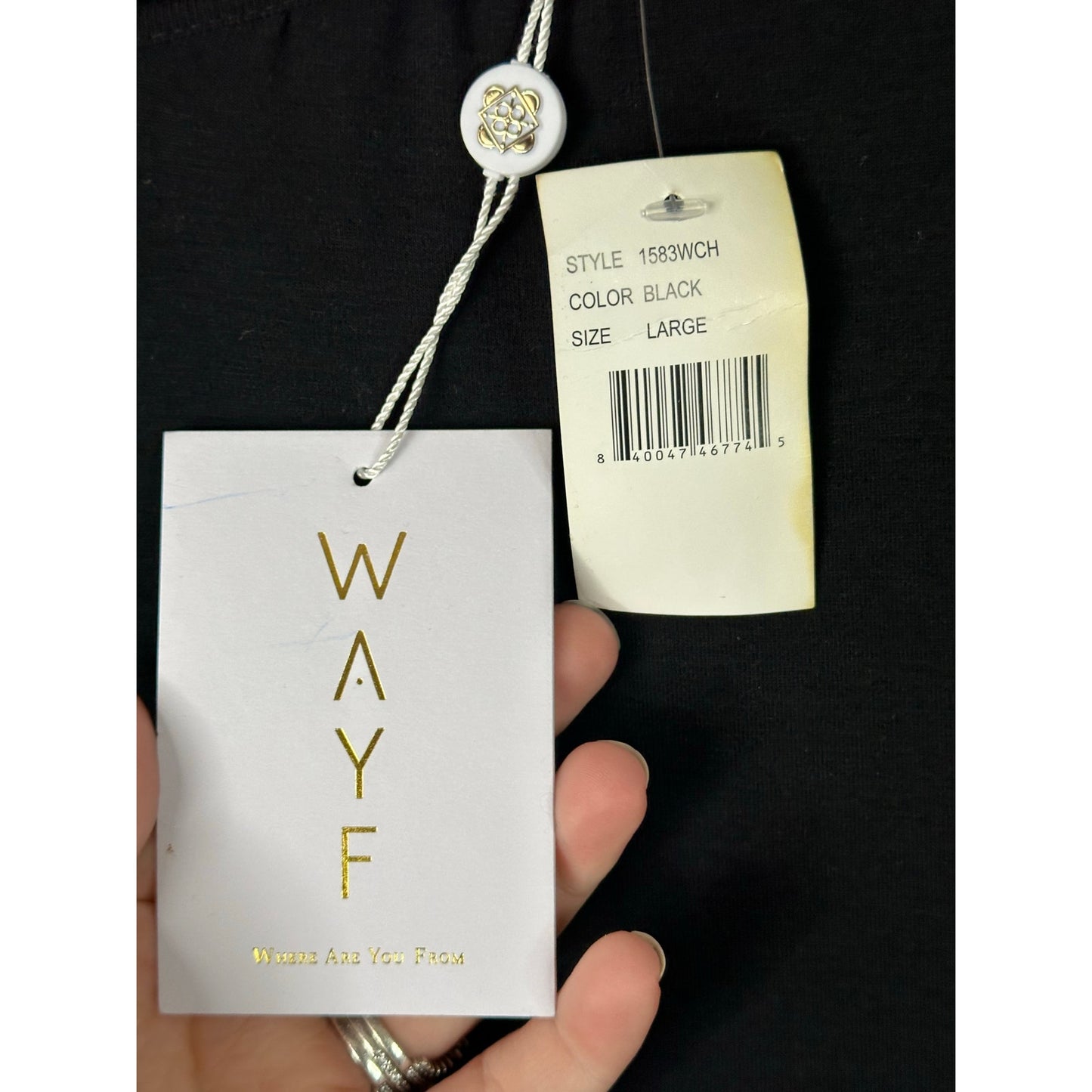 NWT WAYF Black Short Sleeve Shoulder Pad Fit Flare Slits Midi Dress Size Large