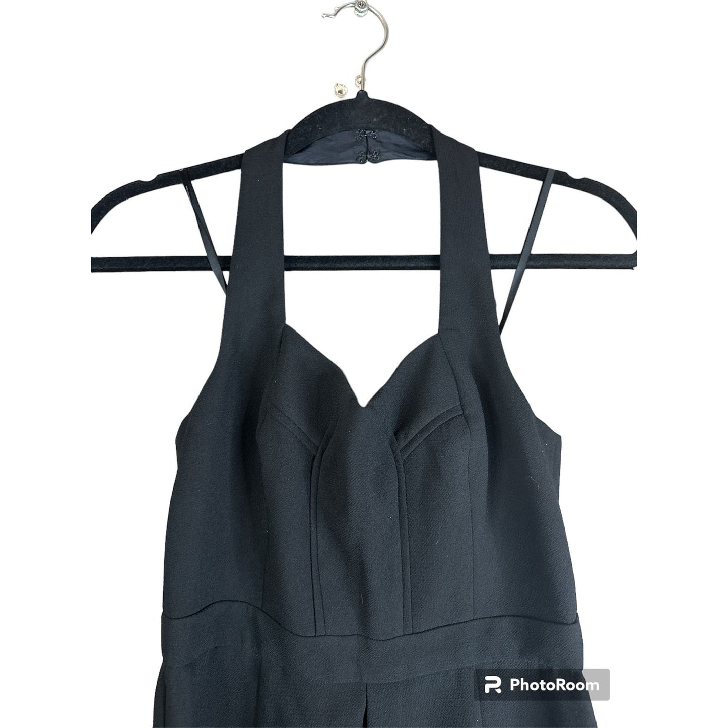 NWT BCBGeneration Black Sleeveless Halter Top Fit Flare Mini Dress Size 0