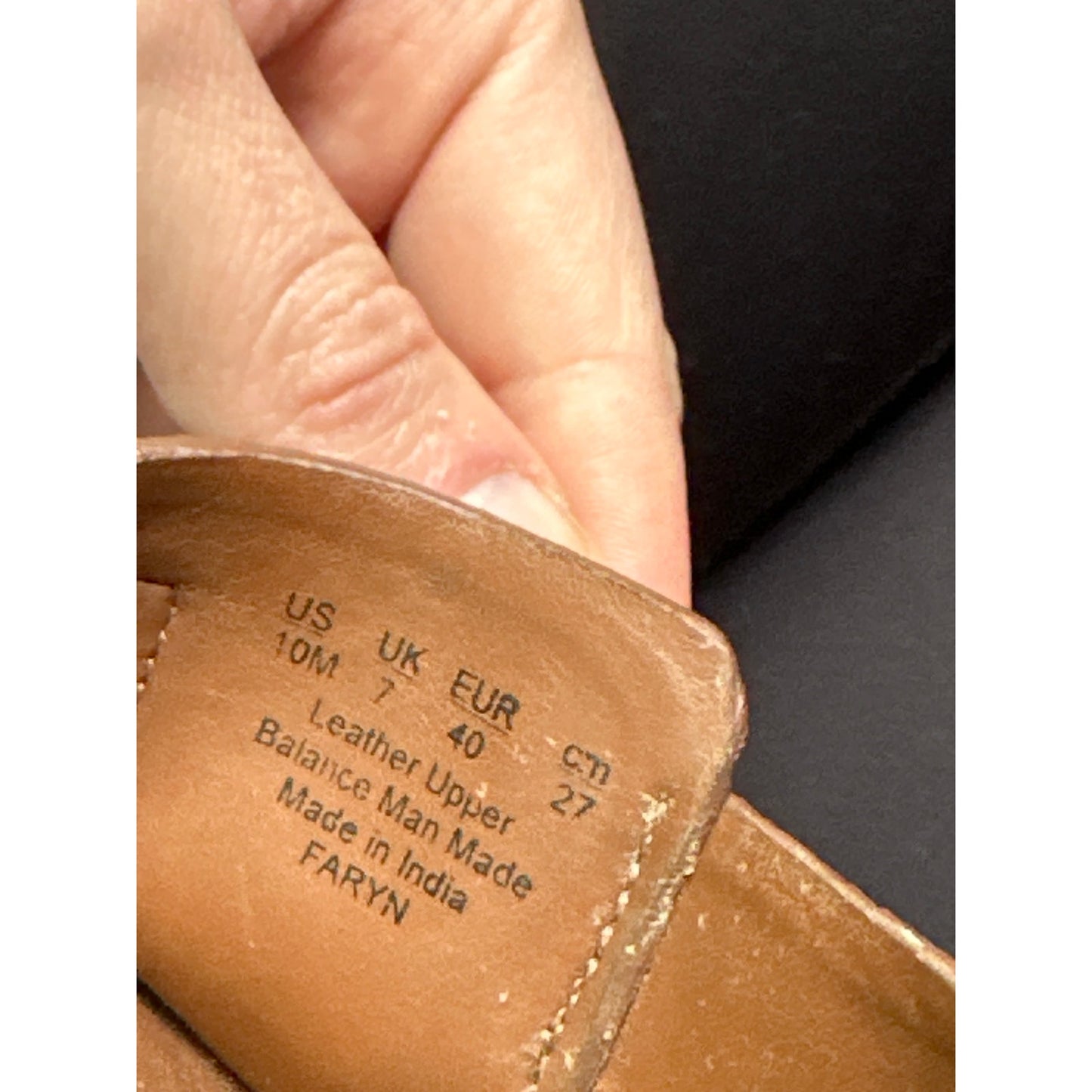 Naturalizer Faryn Brown Brazil Nut Leather Embossed Slip On Slide Sandal Size 10