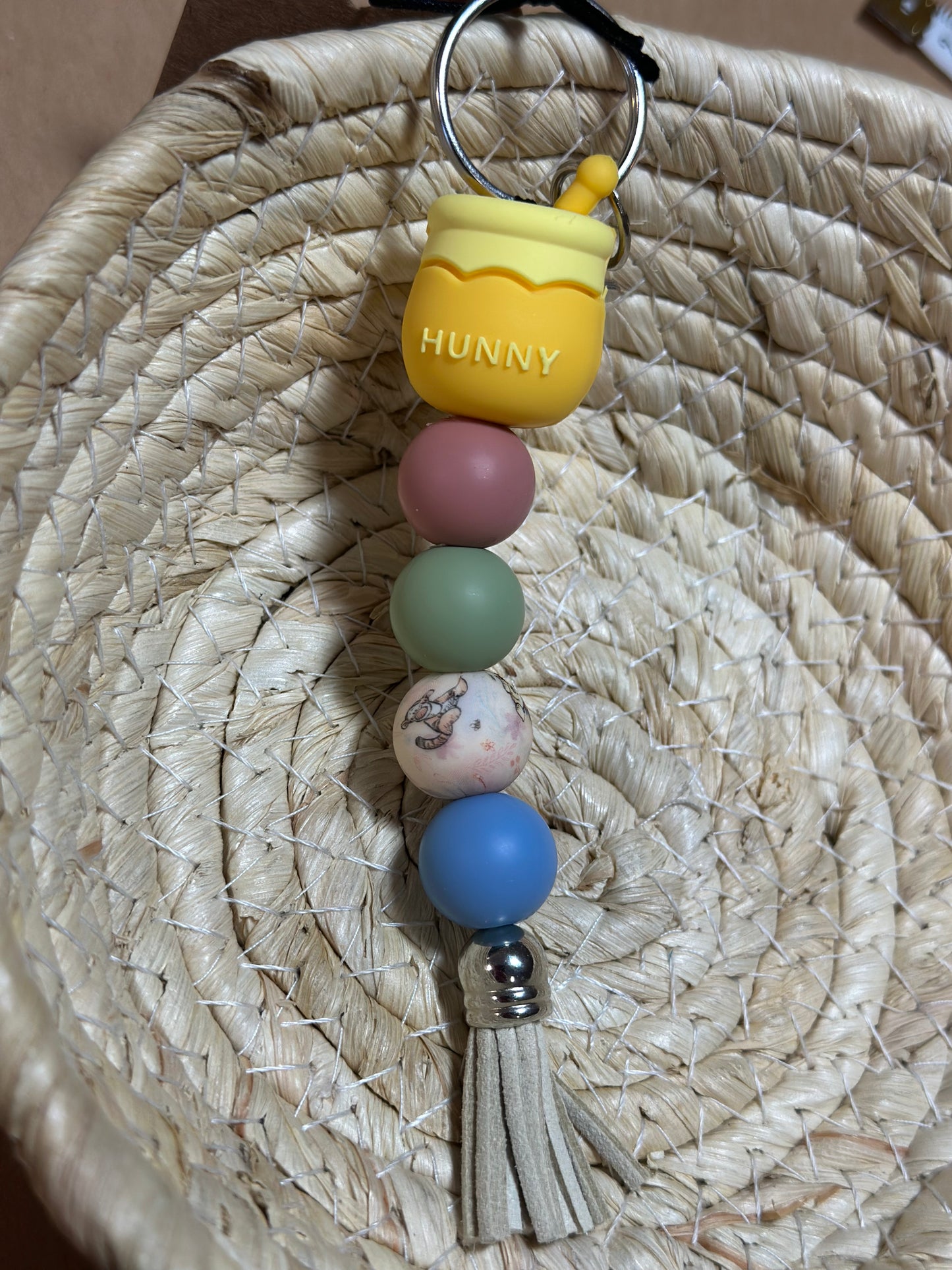 Silicone Beaded Standalone Keychain – Durable Bead Strand Keychain with Tassel & Clasp | Cute Everyday Keychains for Keys, Bags &Gifts | Multiple Designs Available