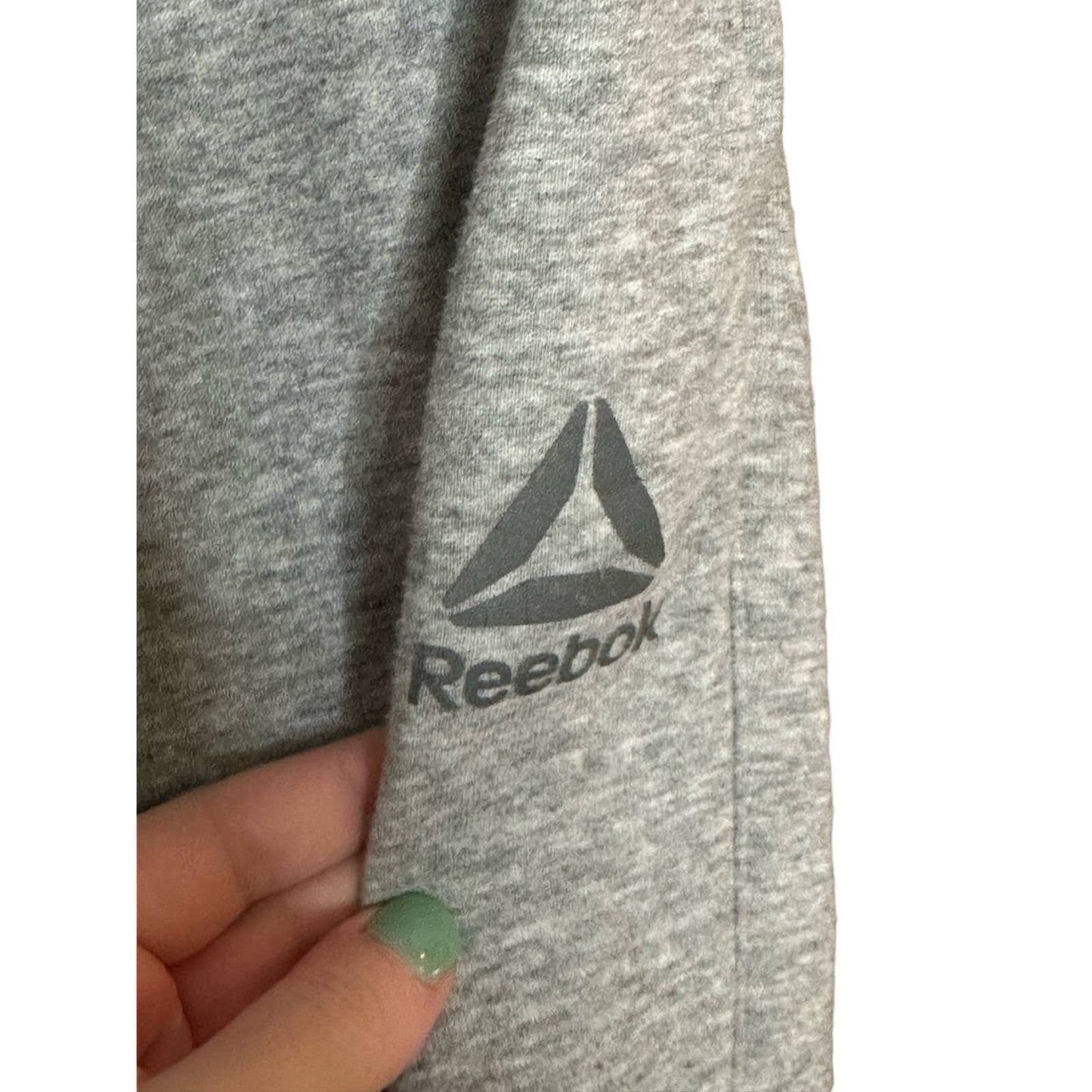 Men's Reebok Light and Dark Grey Fleece Lined Sweatpants Joggers Size M